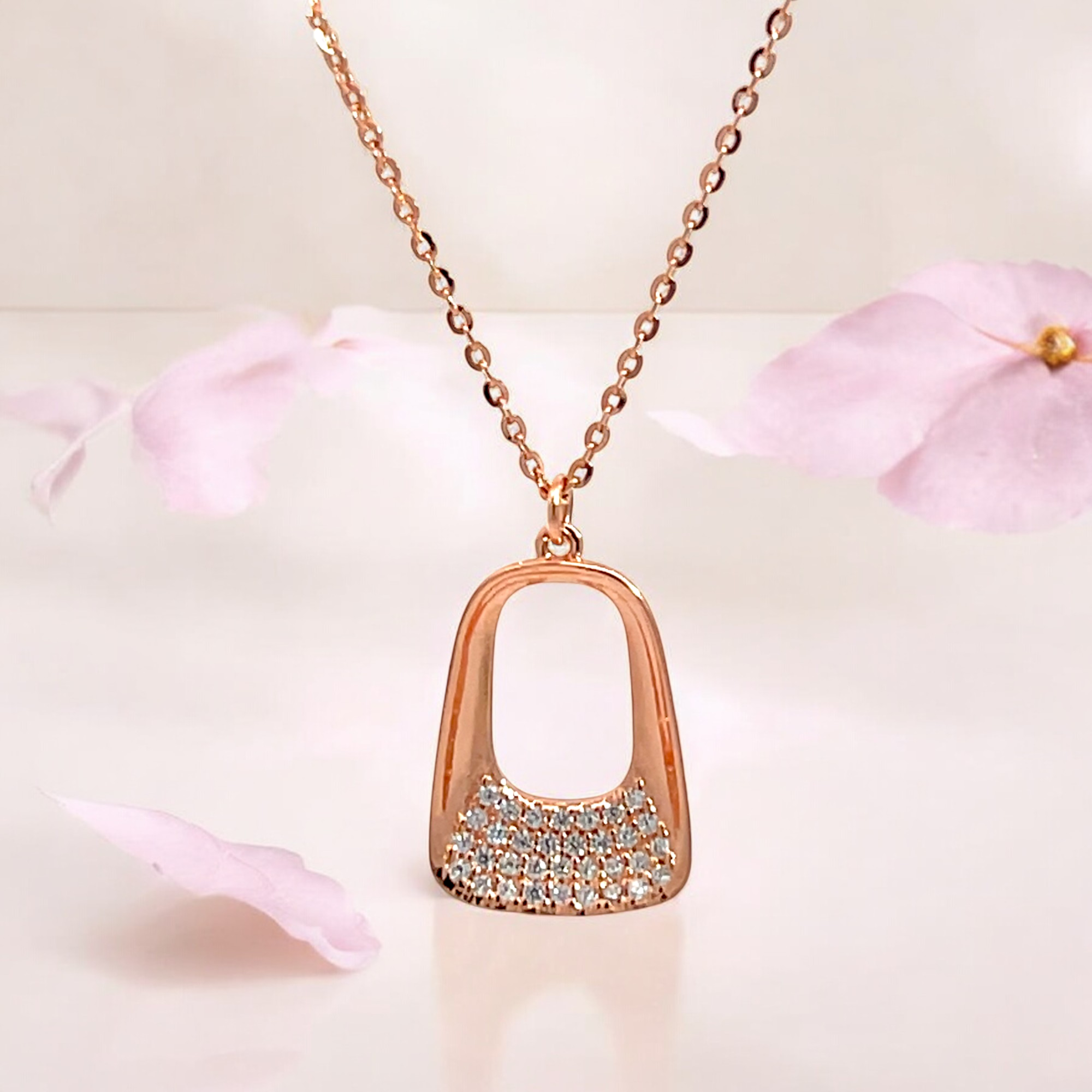 PurpleLuck Rose Gold Elara Pendant