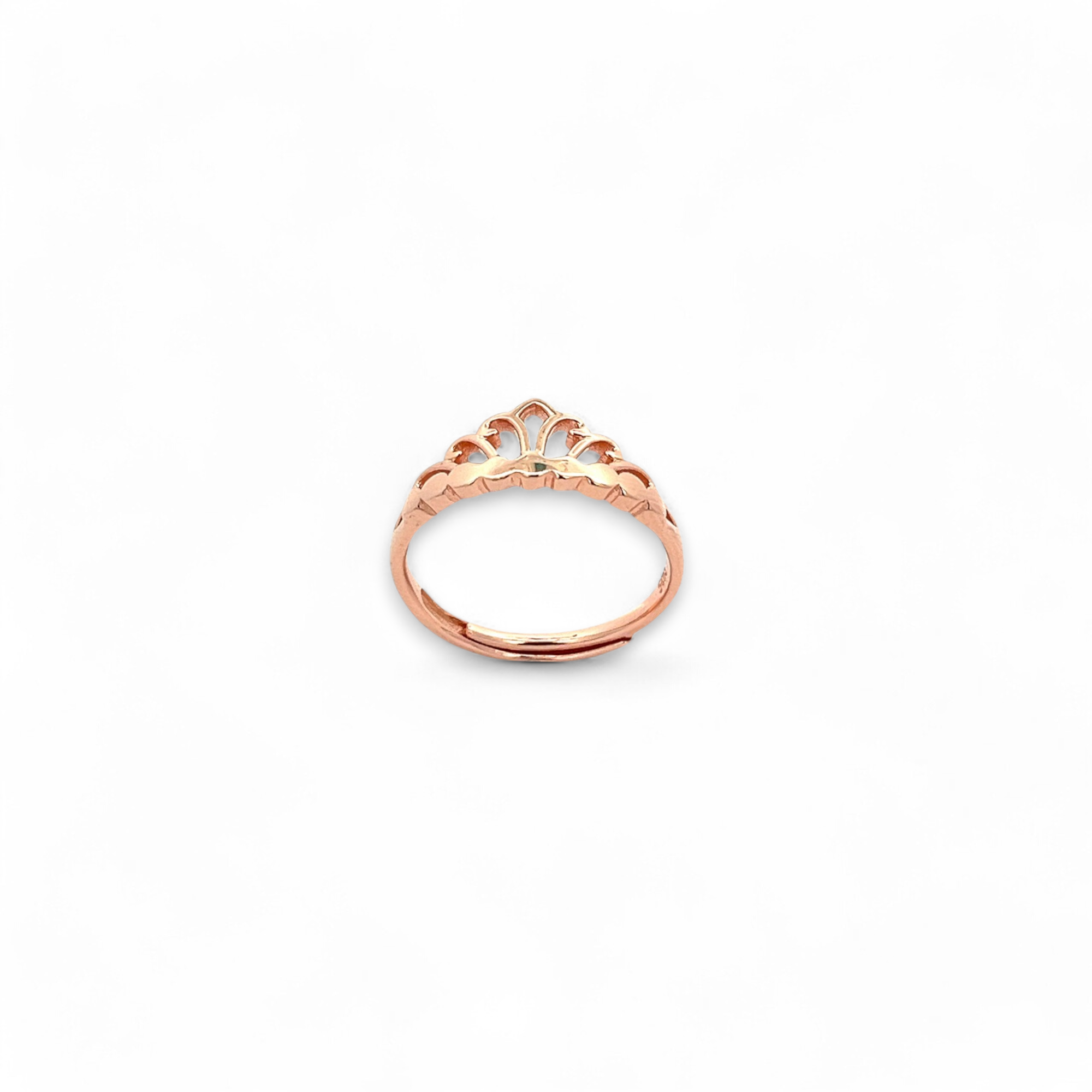 PurpleLuck Elisha Rose Gold Crown Ring