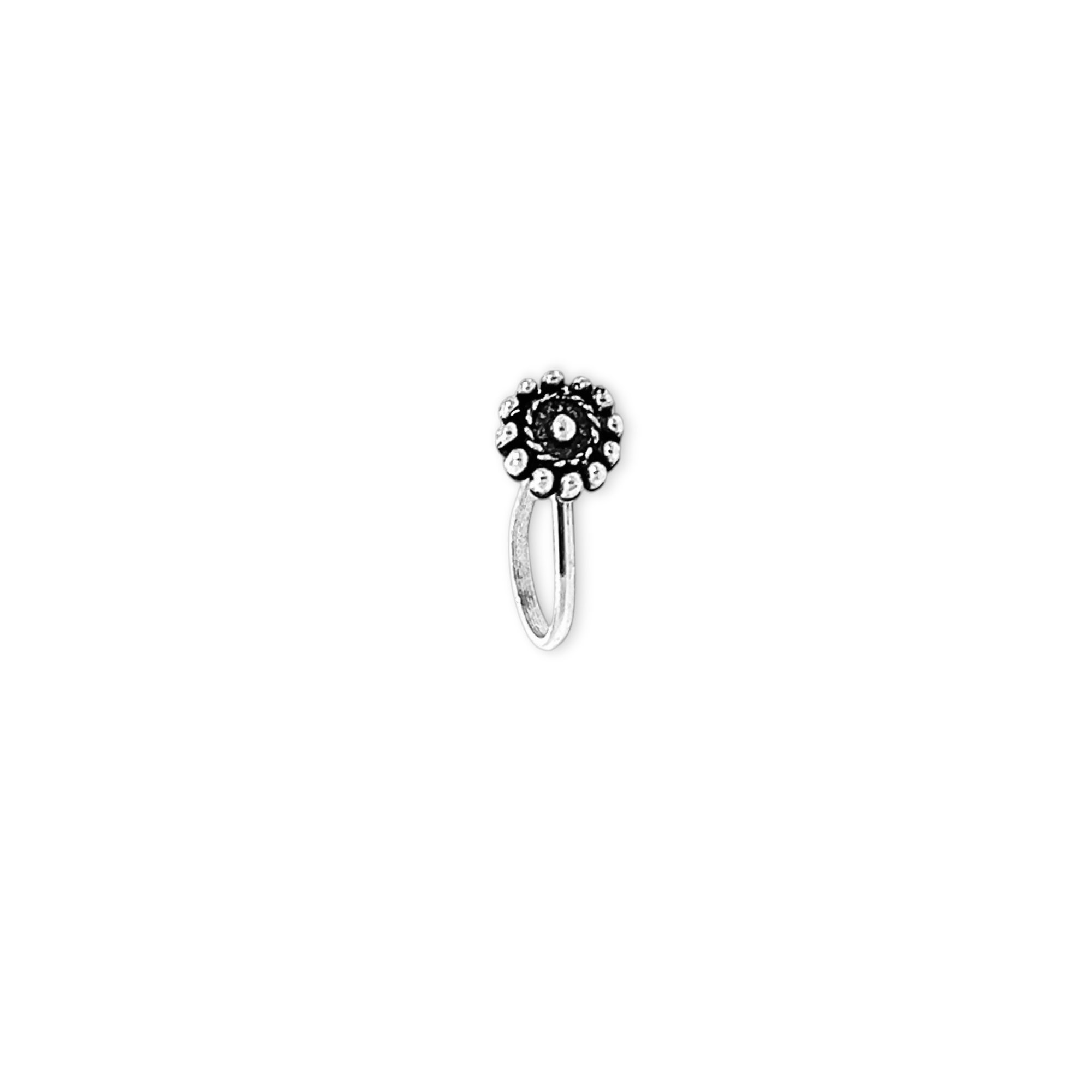 PurpleLuck Alia Oxidized Silver Nose Pin