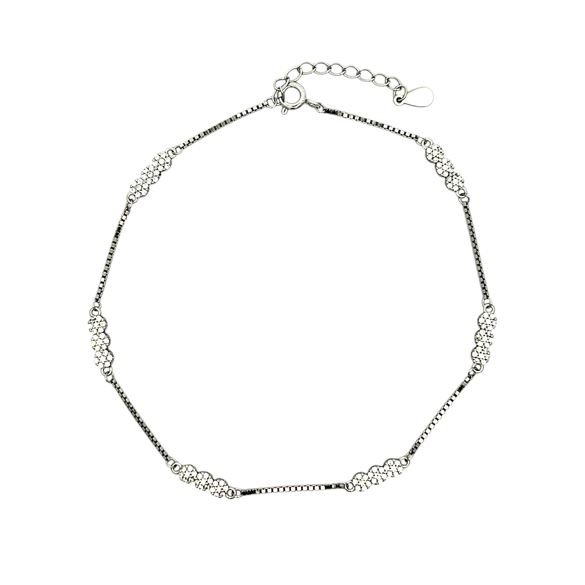 PurpleLuck Catherine Silver Anklet