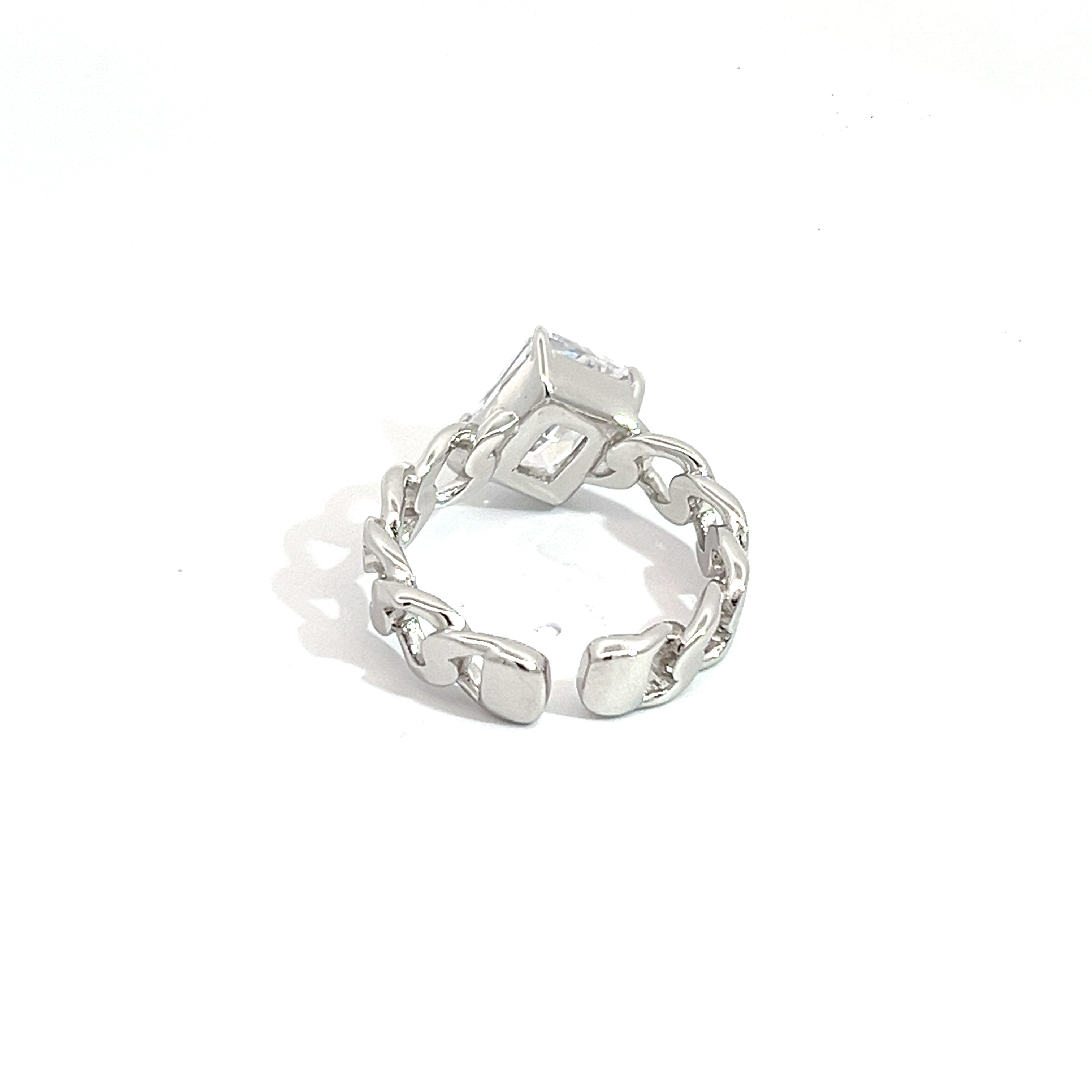 PurpleLuck- Giovanna  Silver Chain Ring