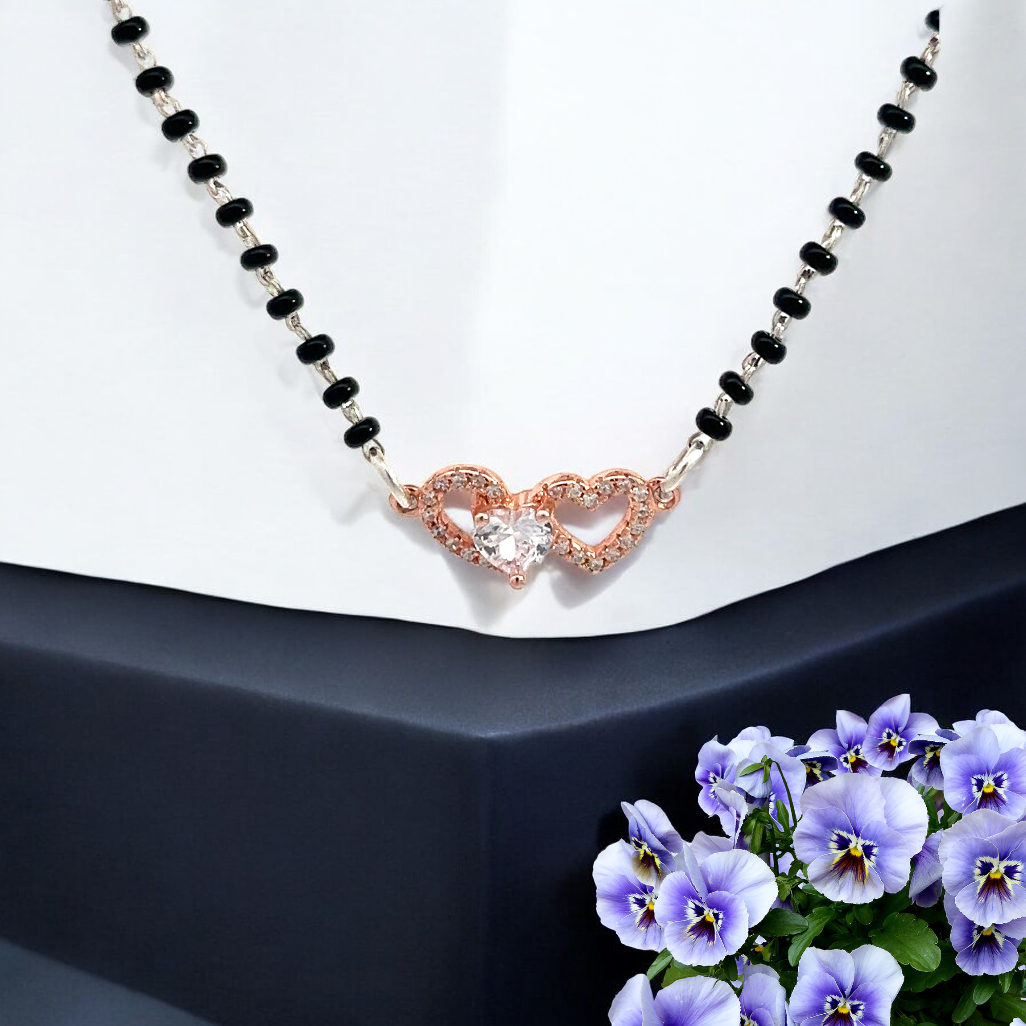 PupleLuck Nimrit Rose Gold Mangalsutra