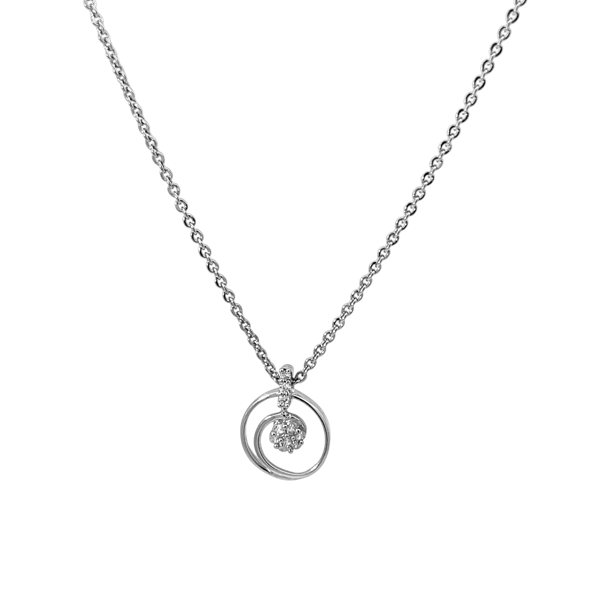 PurpleLuck Circle Of Life Silver Necklace