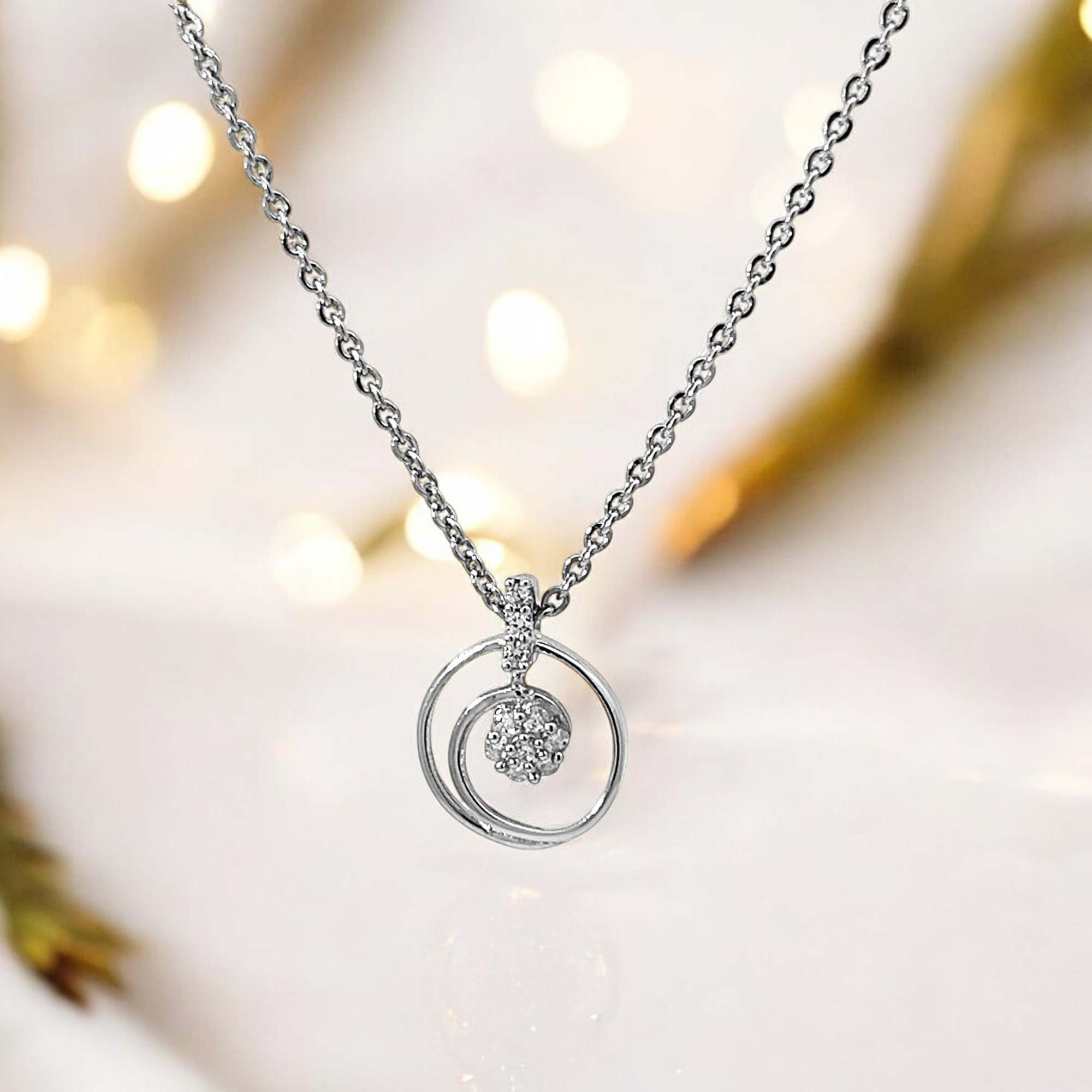 PurpleLuck Circle Of Life Silver Necklace