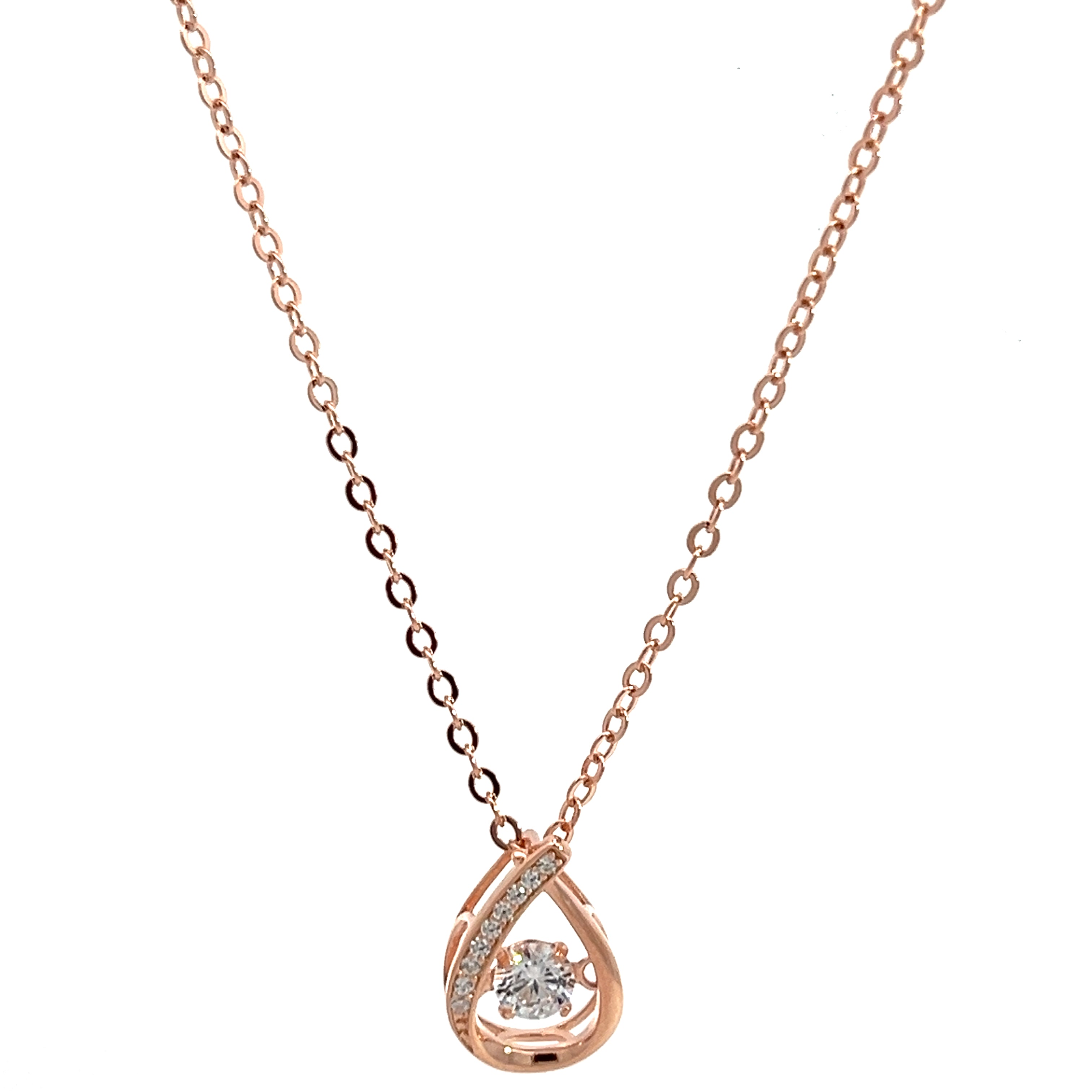 PurpleLuck Rose Gold Teardrop Pendant