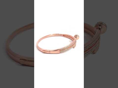 PurpleLuck- Rose Gold Nail Diamond Bracelet