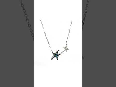 PurpleLuck Silver Enchanted Starfish Necklace