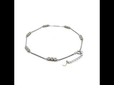 PurpleLuck Catherine Silver Anklet