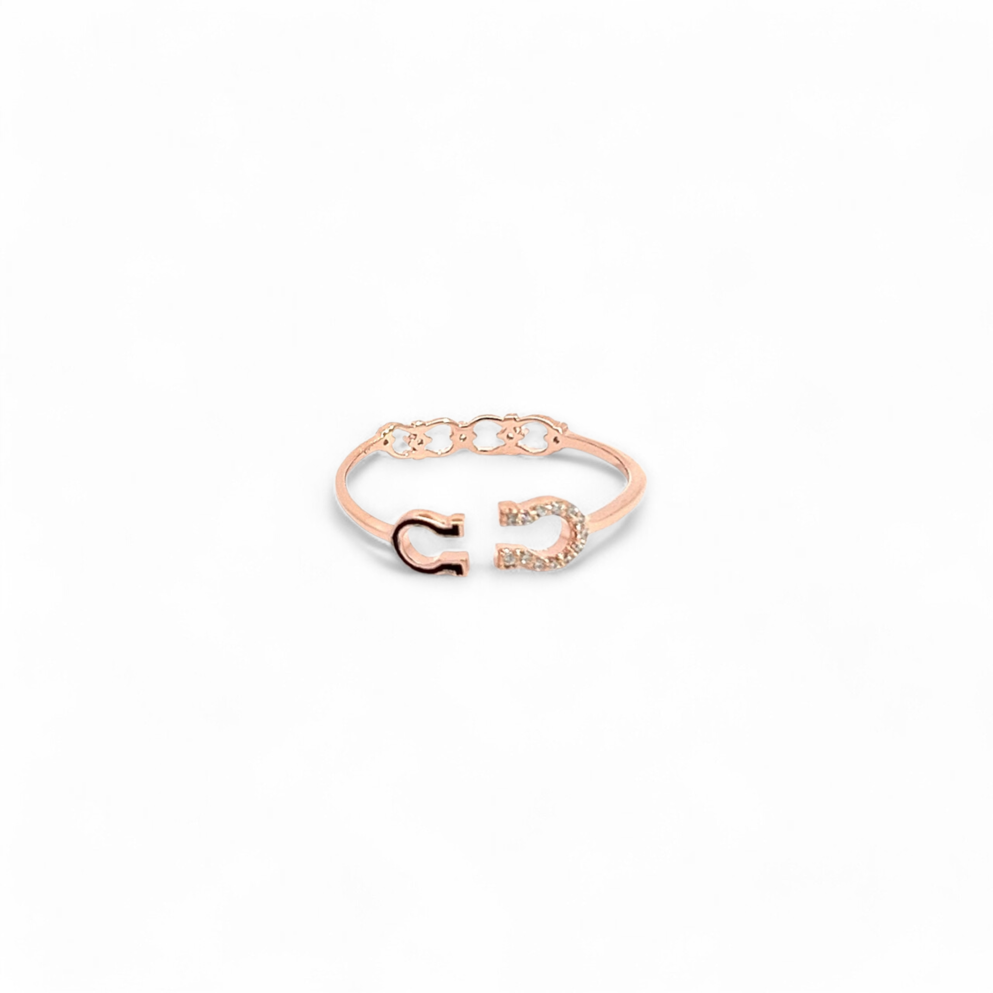 PurpleLuck- Rose Gold Double-Sided Stackable Ring