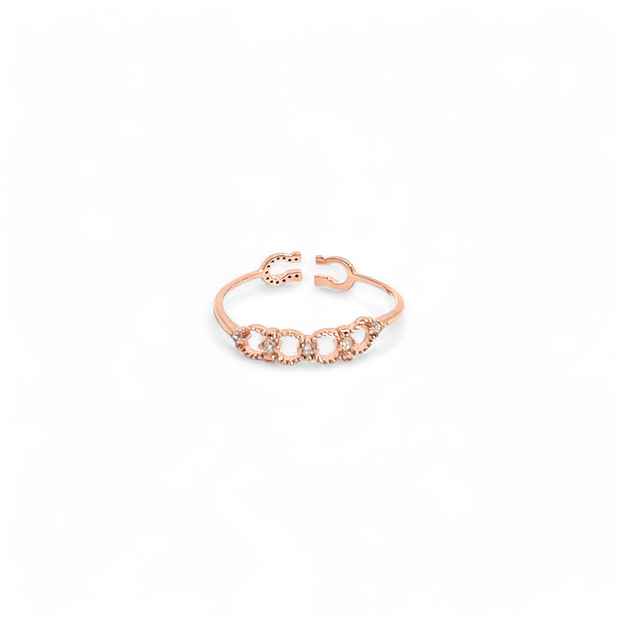 PurpleLuck- Rose Gold Double-Sided Stackable Ring