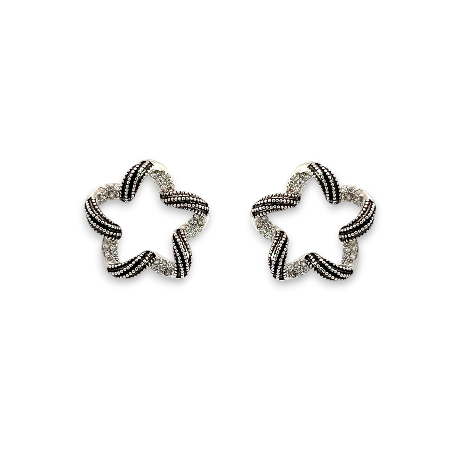 PurpleLuck Star Stud Silver Earrings