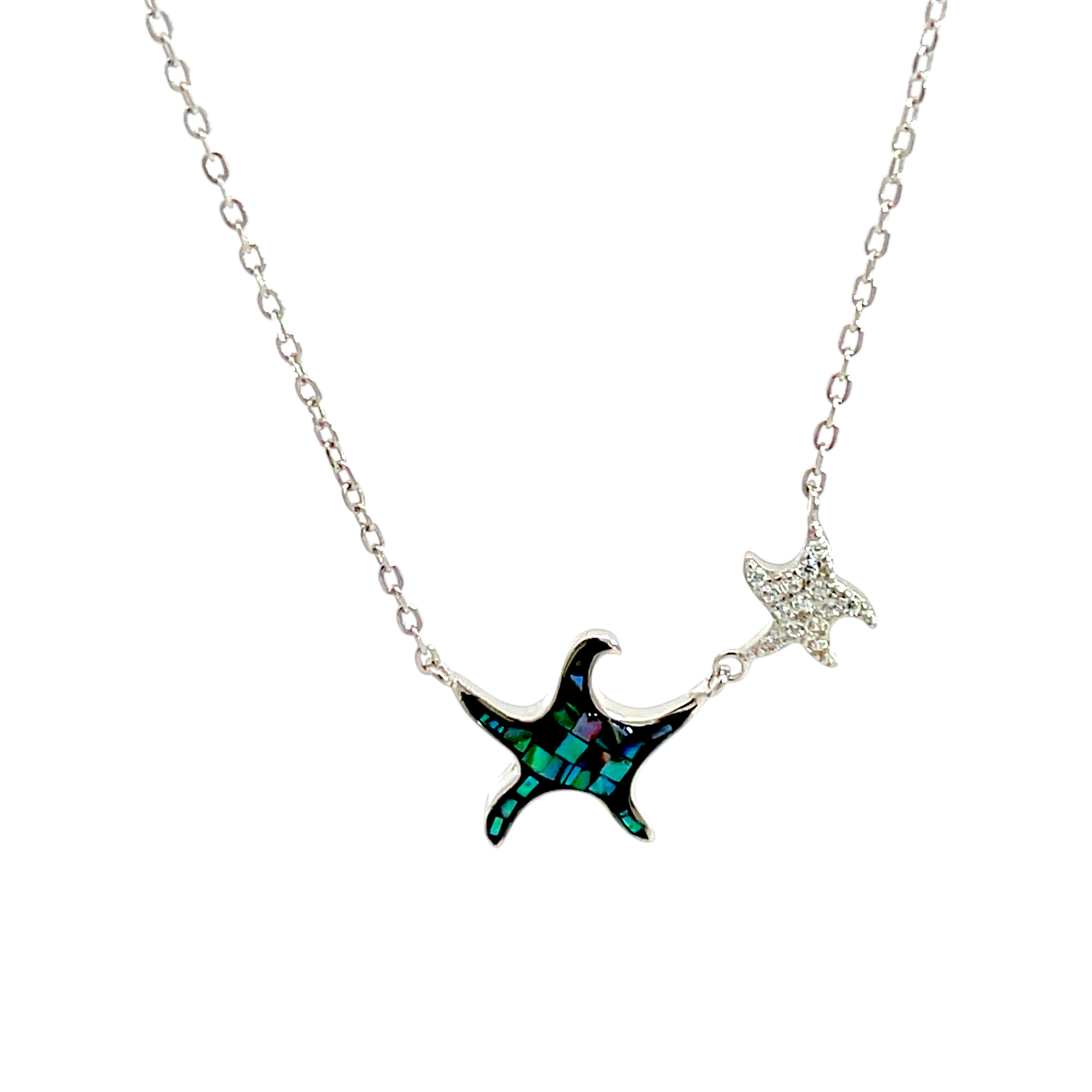 PurpleLuck Silver Enchanted Starfish Necklace