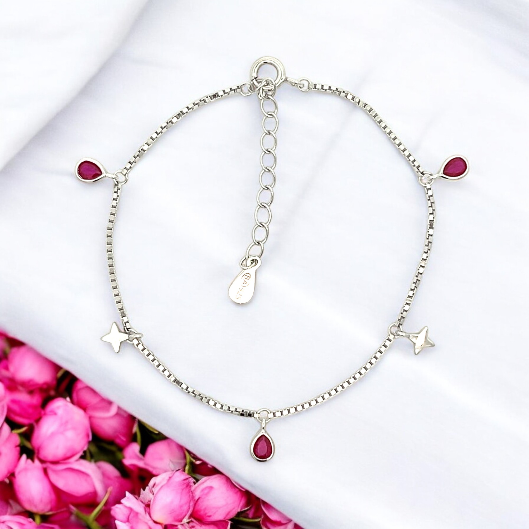 Purpleluck Zeenat Silver Bracelet